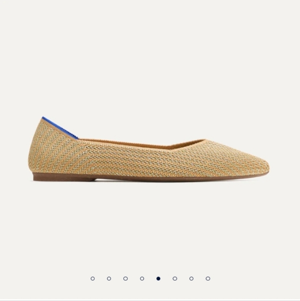 Rothy's The Point II Flats In Gold Stripe - Picture 4 of 16